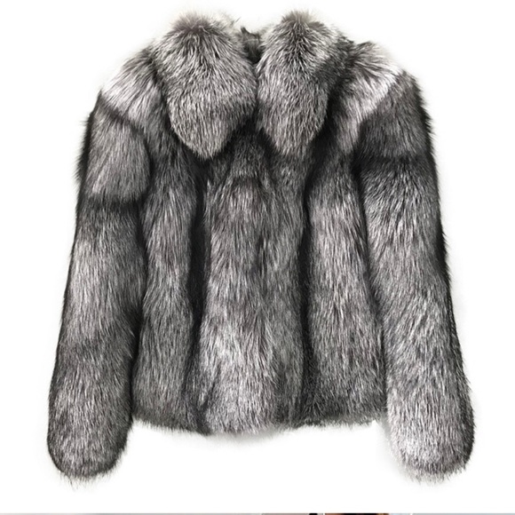 Real Silver Fox Fur BRAND NEW Jacket - Picture 8 of 12